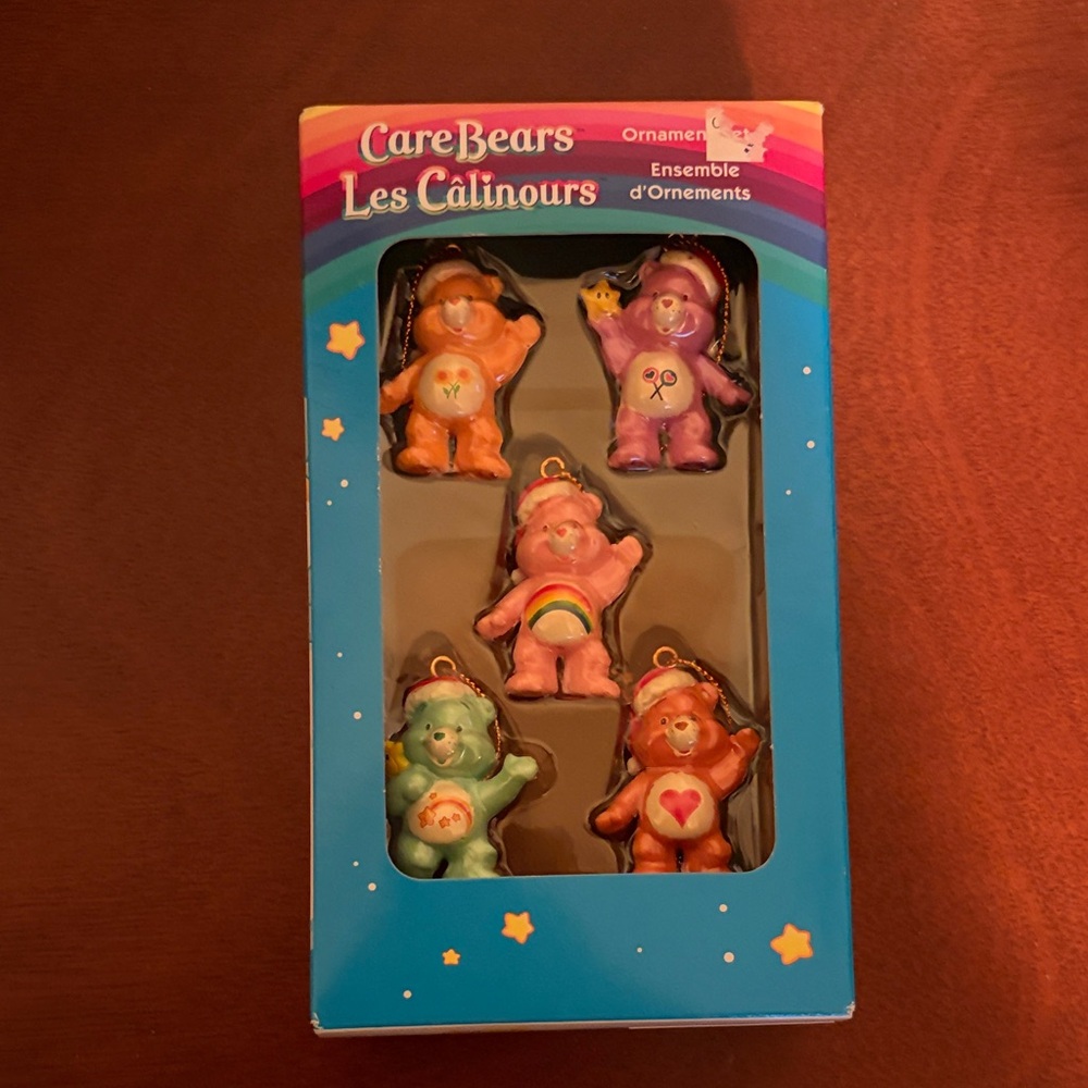 2005 American greeting vintage Care Bears mini 5 piece ornament